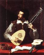 GRAMATICA, Antiveduto The Theorbo Player dfghj china oil painting reproduction